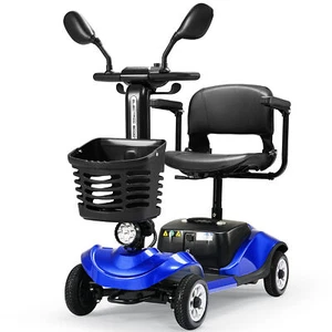 4 Wheels Mobility Scooter Folding Power Wheel Chair Electric Device Compact - Picture 1 of 18