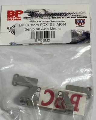 NEW IN PACKAGE BP CUSTOMS SCX10 II AR44 SERVO ON AXLE MOUNT BPCSM2 - Image 1 of 3