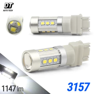 3157 / 3156 LED 6000K White Reverse Backup Parking Stop High Power Light Bulbs - Picture 1 of 12