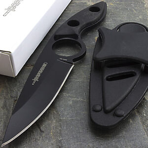7" FULL TANG SURVIVAL BOOT KNIFE w/ NECK SHEATH Hunting Skinning Camping Combat