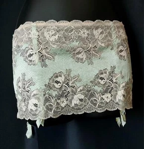 Vintage Victoria's Secret G-String PANTY w/SPARKLY LACE Skirt & Garters - S - Picture 1 of 5