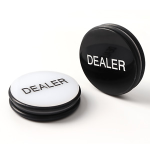 3" Double-Sided Acrylic Dealer Puck Button. Casino Texas Hold'em Poker Accessory