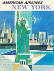 New York American Airlines Rlws   Poster Hq 40X60cm Dune Affiche Vintage