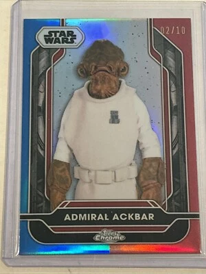 2024 Topps Chrome Star Wars Costco Super Box Admiral Ackbar RED BLUE 02/10 ROTJ - Image 1 of 3
