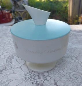 Vtg Dusting Powder Pedestal Blue Puff Lavender Scent unopened Yardley New York - Picture 1 of 8