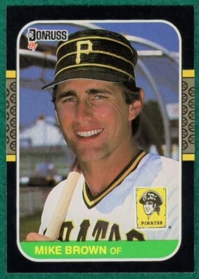 Mike Brown - 1987 Donruss #168 - Pittsburgh Pirates Baseball Card - Image 1 of 2