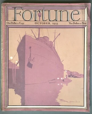 [Norman Reeves Cover]   Fortune Magazine    Volume VIII, No. 4    October, 1933  - Image 1 of 4