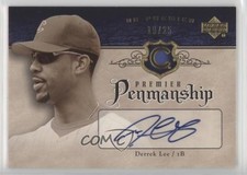 2007 Upper Deck Premier Premier Penmanship Gold /25 Derrek Lee #PEN-DL Auto