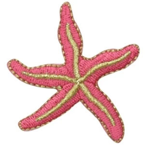Starfish Applique Patch - Beach Sealife Sea Creature Tide Pool Embroidered Badge - Picture 1 of 1