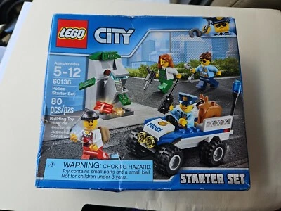 NEW Lego City Police Starter Set Building Kit 80 Pieces #60136 Boxed Damage Box - Image 1 of 4