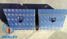 ALUMINIUM PAIR OF TOOL BOX UNDER TRAY 4WD MRT2S with Lock and 2 Keys - Silver