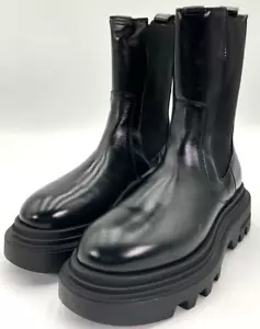 Allsaints Alex Women's Size 10 Black Leather Chelsea Boots NIB - Picture 1 of 10