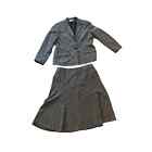 Vintage SAG HARBOR sz 16 Black White  2 Pc Dress Suit Jacket Skirt