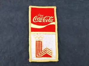 Coca Cola 80er Olympia Bügelbild/Aufnähen gesticktes Etikett Ex. Vintage Zustand - Bild 1 von 4