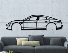 Automobil-Silhouette, Taycan, Metall-Wanddekoration, Garagen-Wandkunst,...
