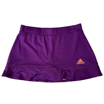 Adidas Womens Tennis Skirt Purple Orange Climalite Built in Shorts Athletic Sz S - Image 1 of 4