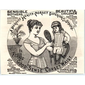 Ferris Bros Good-Sense Corset Waist NY c1890 Victorian Ad AE8-CH2 - Picture 1 of 2