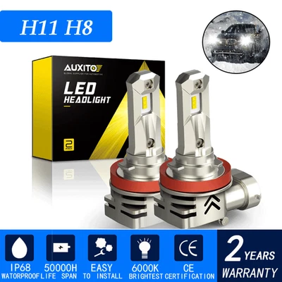 AUXITO LED Headlight Conversion Kit H11 Low Beam Bulbs 6000K Xenon White 24000LM - Image 1 of 4