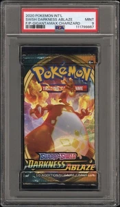 CRACKED [PSA 9] Darkness Ablaze Pack - Gigantamax Charizard Foil English POKEMON - Picture 1 of 4