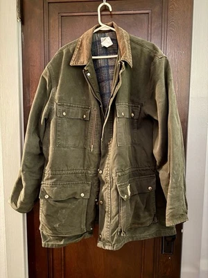 VTG Carhartt Blanket Lined Men XL Forest Green Chore Barn Coat Jacket PB1366 USA - Image 1 of 4