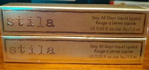 2x Stila Stay All Day lápiz labial líquido, SOMBRA, baci 0,05 fl oz - NUEVO EN CAJA - Imagen 1 de 3