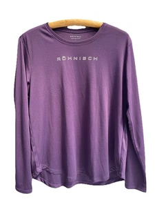 ROHNISCH Women's  Blue/Purple Long Sleeve Active Golf Shiny T Shirt Top L - Picture 1 of 8