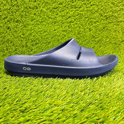 Sandalias Oofos Ooahh Para Hombres Talla 12 Azul Playa Caminar Aire Libre Recuperación Deporte Tobogán Foto 1 de 4