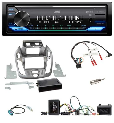 JVC Bluetooth DAB USB Lenkrad Autoradio für Ford Transit Connect silber 2013-201 - Bild 1 von 4