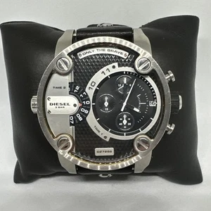 Diesel Little Daddy DZ7256 Reloj de cuarzo con esfera analógica de cuero negro para hombre HME711 - Imagen 1 de 11