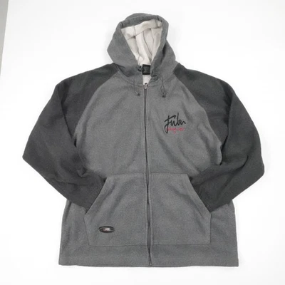 Fubu Jacket Mens Large Gray Black Full Zip Fleece Hooded Circa XCII Retro 2000s - Image 1 of 4