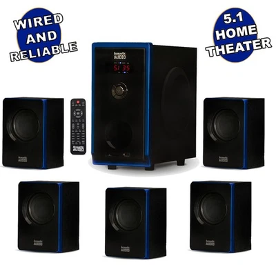 Acoustic Audio 5.1 Bluetooth 6 Lautsprechersystem Heimkino Surround Sound NEU - Bild 1 von 4