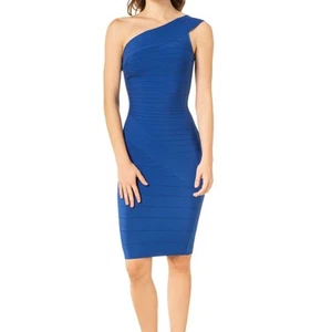 Kleid The Population Blau One Shoulder Tailliertes Kleid - Bild 1 von 13
