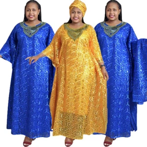 Vestido Estampado Africano Mujeres Abaya Kaftan Musulmán Hijab Vestido Ramadán 3 PIEZAS Fiesta Nuevo - Imagen 1 de 41