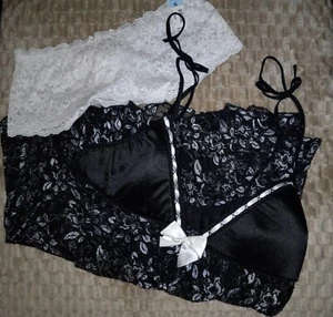 Kissable by Sexy Babydoll Nightgown, XXLarge with White Lace XL Panties - Picture 1 of 4