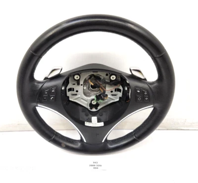 ✅ 06-10 Volante deportivo OEM BMW E92 E93 335 CUERO negro con palancas de cambio * Foto 1 de 4