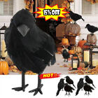 2X Halloween Stuffed Feather Crow Bird Black Ravens Fancy Prop Dress Home-Decor
