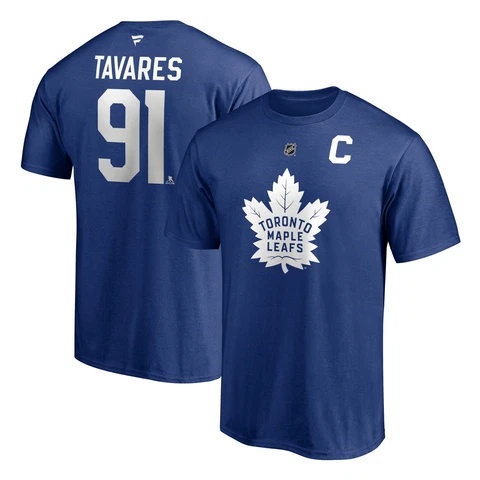 Men's John Tavares Toronto Maple Leafs Royal Authentic NHL Name Number T Shirt Cover