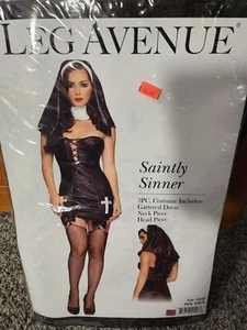 Adulto XS Santo Pecador Sexy Monja Vestir Halloween Disfraz Extra Pequeño - Imagen 1 de 5