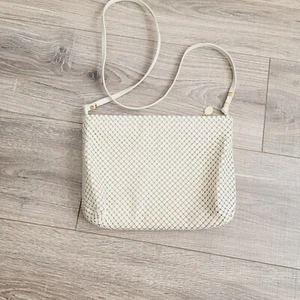 Whiting And Davis Off White Chainmail Mesh Cross Body Shoulder Purse - Picture 1 of 14