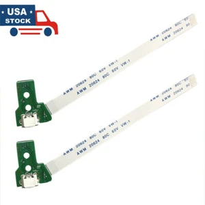 2 Stück USB Ladeanschluss mit Flex-Flachbandkabel JDS-055 für Sony Playstation 4 PS4 - Bild 1 von 3