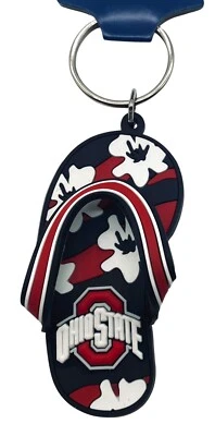 Ohio State Buckeyes Flip Flop Keychain-Key Ring by Game Day-New - Image 1 of 2