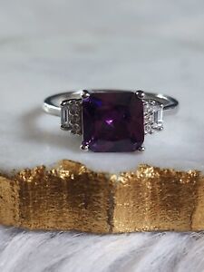 NWT Ryze Enchanted Purple Cubic Zirconia .925 Sterling Silver Ring - Size 7.75
