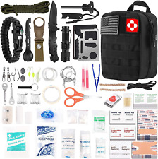216 Pcs, Professional Survival Gear Equipment Tools First Aid Supplies kit for S