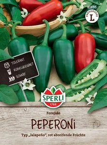 Peperoni Forajido Jalapeño - Tipo F1 Picante, Verde y Rojo para Cosechar Semillas 81895 - Imagen 1 de 2
