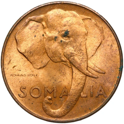 Somalia - Coin - 10 Centesimi 1950 Rome - Elephant - RARE - UNCIRCULATED UNC - Image 1 of 2