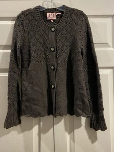 JUICY COUTURE Womens Button-Down Cardigan Sweater Top M EUC - Picture 1 of 3