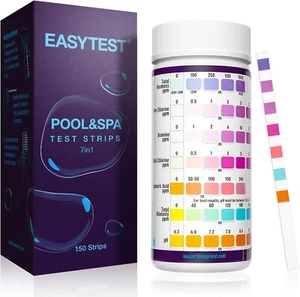 7-Way Pool Test Strips, 150 Strips Water Chemical Testing for Hot tub and Spa - Picture 1 of 6