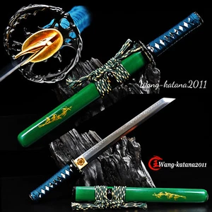 Espada Corta Samurái Japonés Samurai Templada en Arcilla T10 de 20''Bambú Tanto Nueva - Imagen 1 de 12
