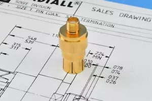 Size 1 Coax to SMA Adapter for ARINC 600 Backplane Connector Radiall Aerospace - Picture 1 of 2