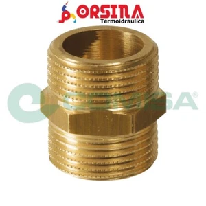 Nipplo Doppie Vite ottone M/M da 1/2 - 3/4 - 1" - 1"1/4 - 1"1/2  - Foto 1 di 1